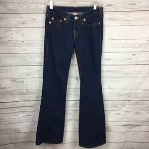 TRUE RELIGION Dani Dark Wash Flare Jeans 28